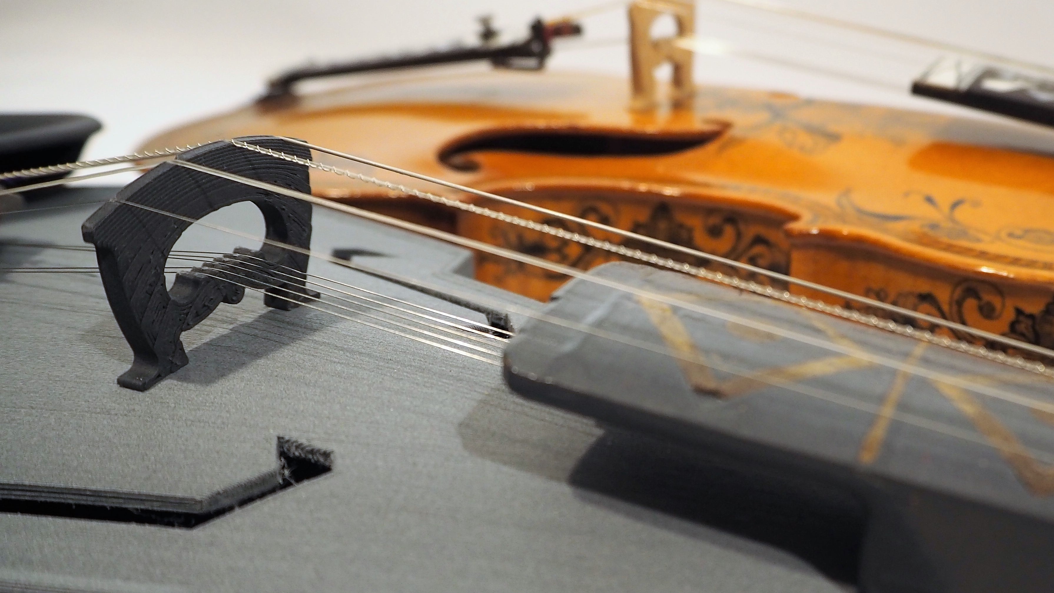 Hardanger Fiddle uses HTPLA-CF for Stiffness and Style