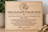 Wooden plaque with 'The Elevate Collective' branding and mission statement on a wooden surface.
