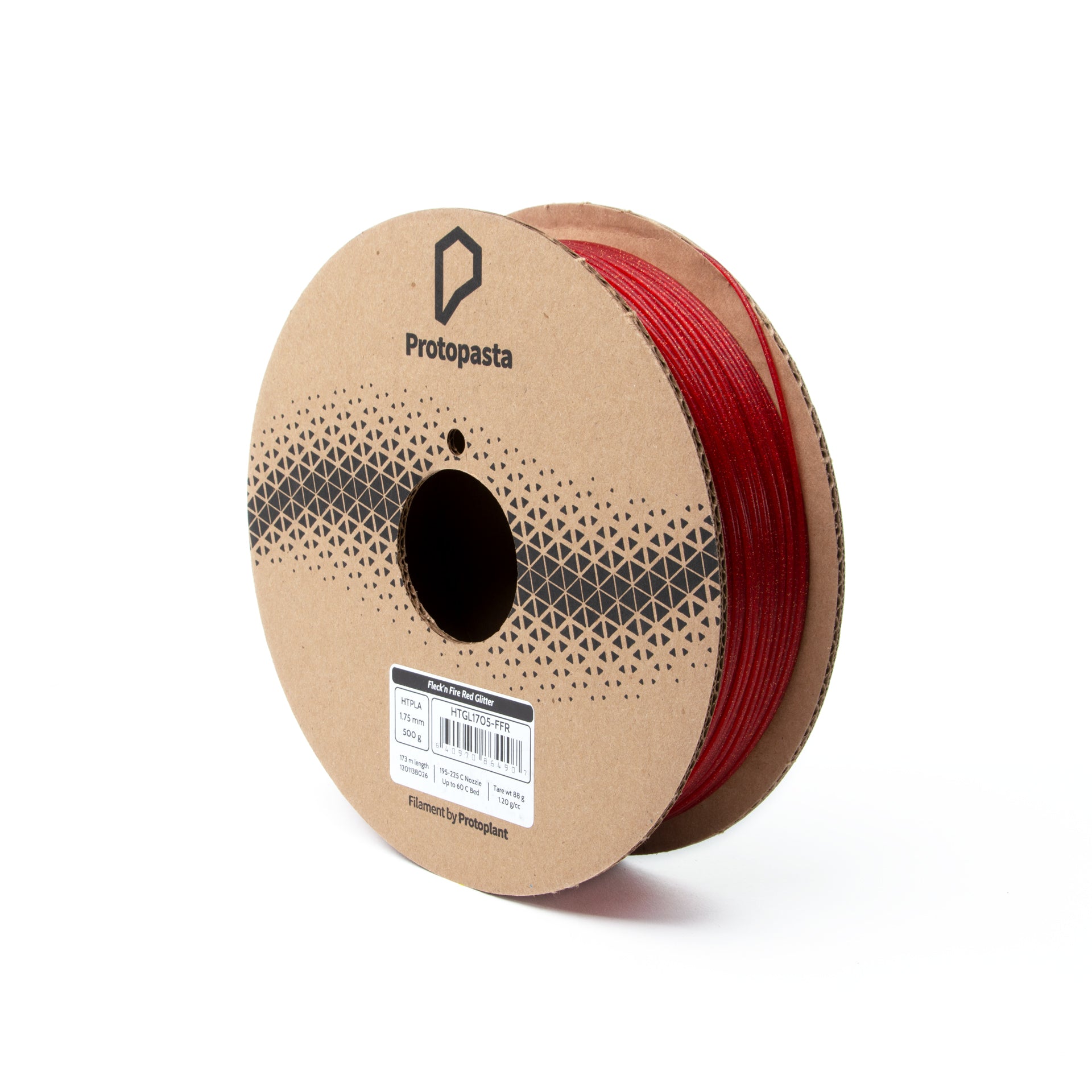 Fleck 'n Fire Red Glitter HTPLA